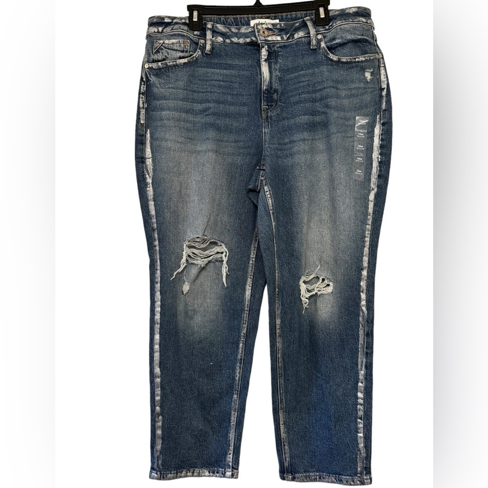 Edgely  Distressed Slim Straight Ankle Jeans